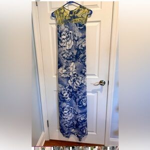 COPY - BCBG Maxazria blue open back long dress